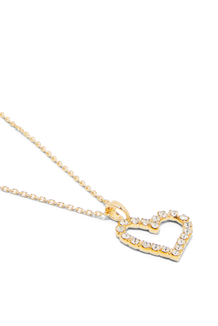 Sweetheart Heart Necklace, 18K Gold & Crystal